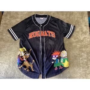 Nickelodeon Rugrats Black and Orange Baseball Jersey